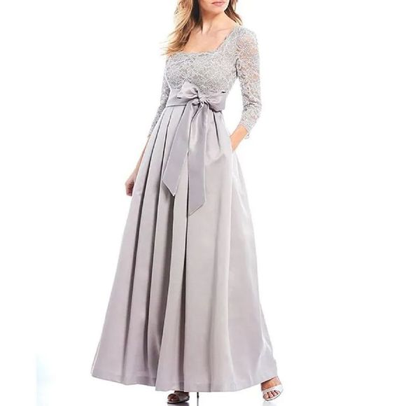 Jessica Howard Women's Glitter Dress & Jacket Silver Size 6